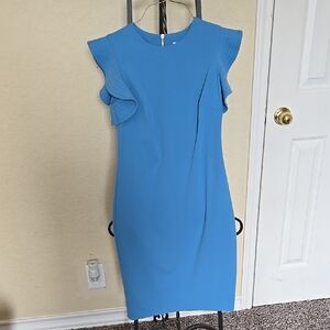 Calvin Klein Blue Sheath Midi Dress for Cocktail size 4